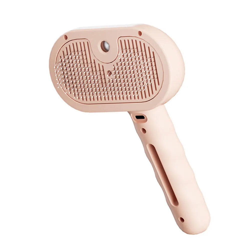 3 in 1 Cat Steam Brush Rechargeable Pet Grooming Brush with Release Button for Cats Dogs and Small Animals