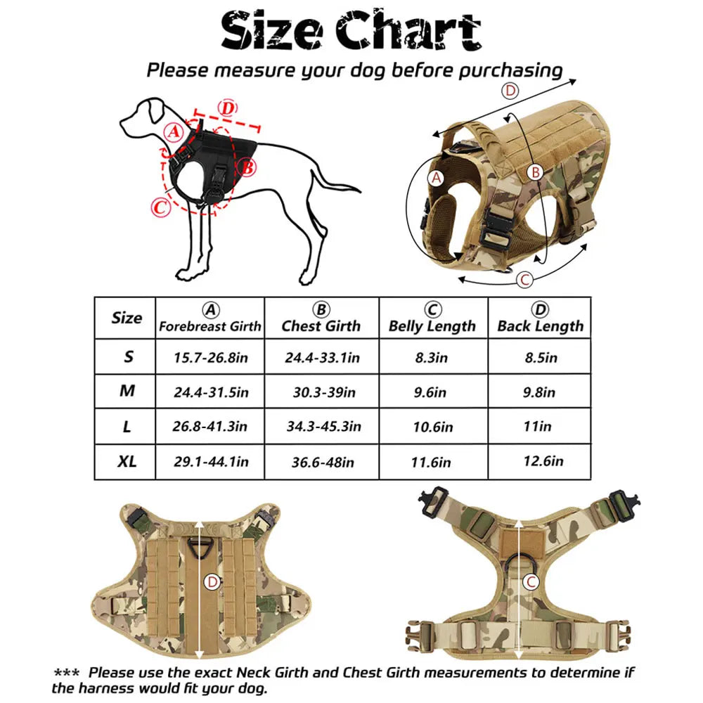 Large Dog Harness And Leash Set Training Walking Vest Dog Harness And Collar For Medium Large Dogs