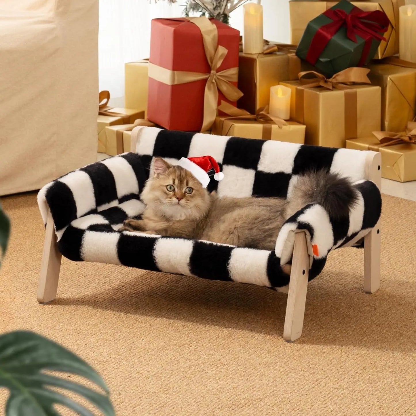 Mewoofun Elevated Cat Couch Bed With Removable Cover
