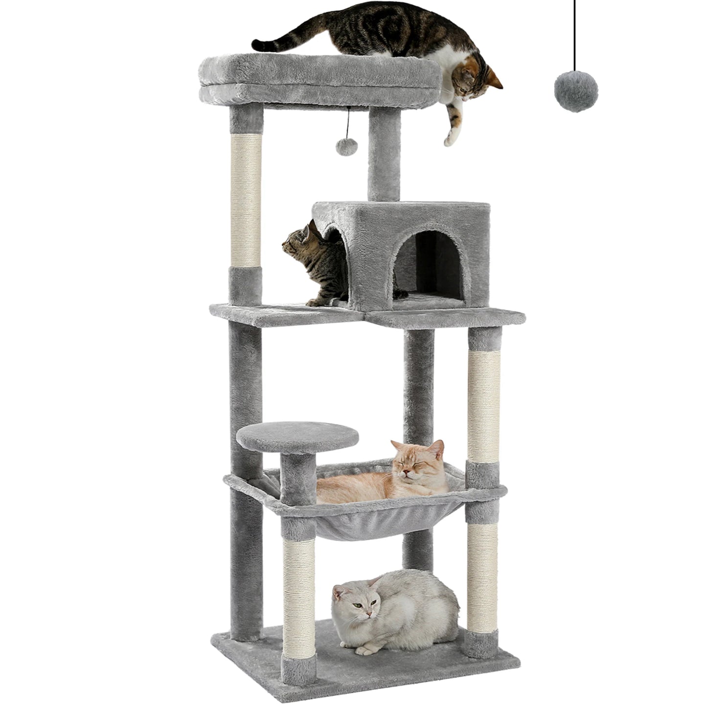 Cat Tree for Indoor Cats 5-Level Cat Tower for Large Cats