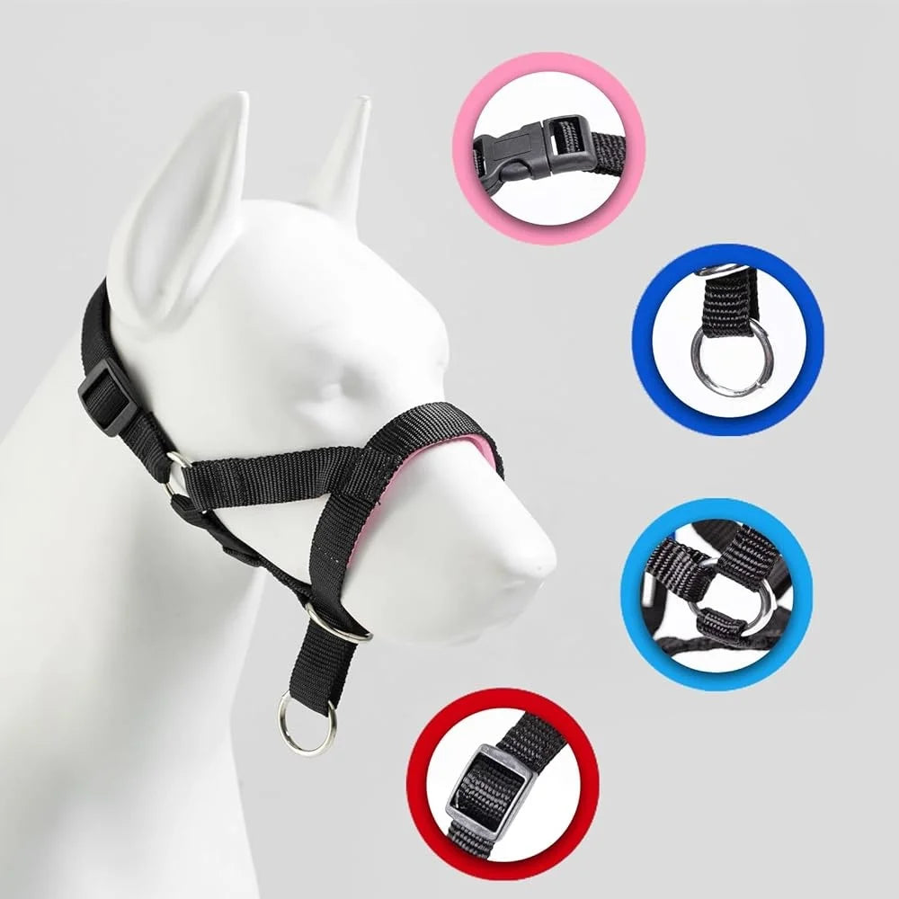 Padded Dog Head Collar Adjustable No Pull Harness