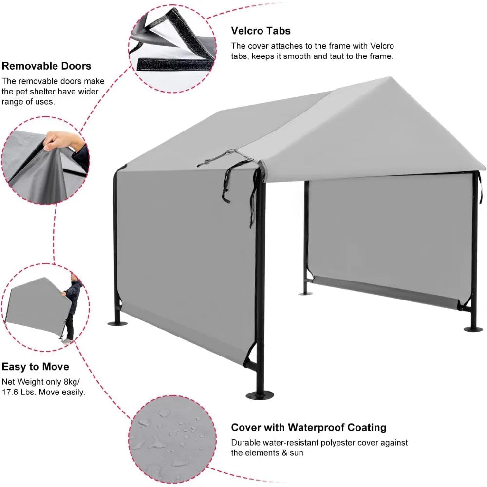 XLarge Outdoor Dog House 4x4 Waterproof Canopy Shelter for Large Dogs