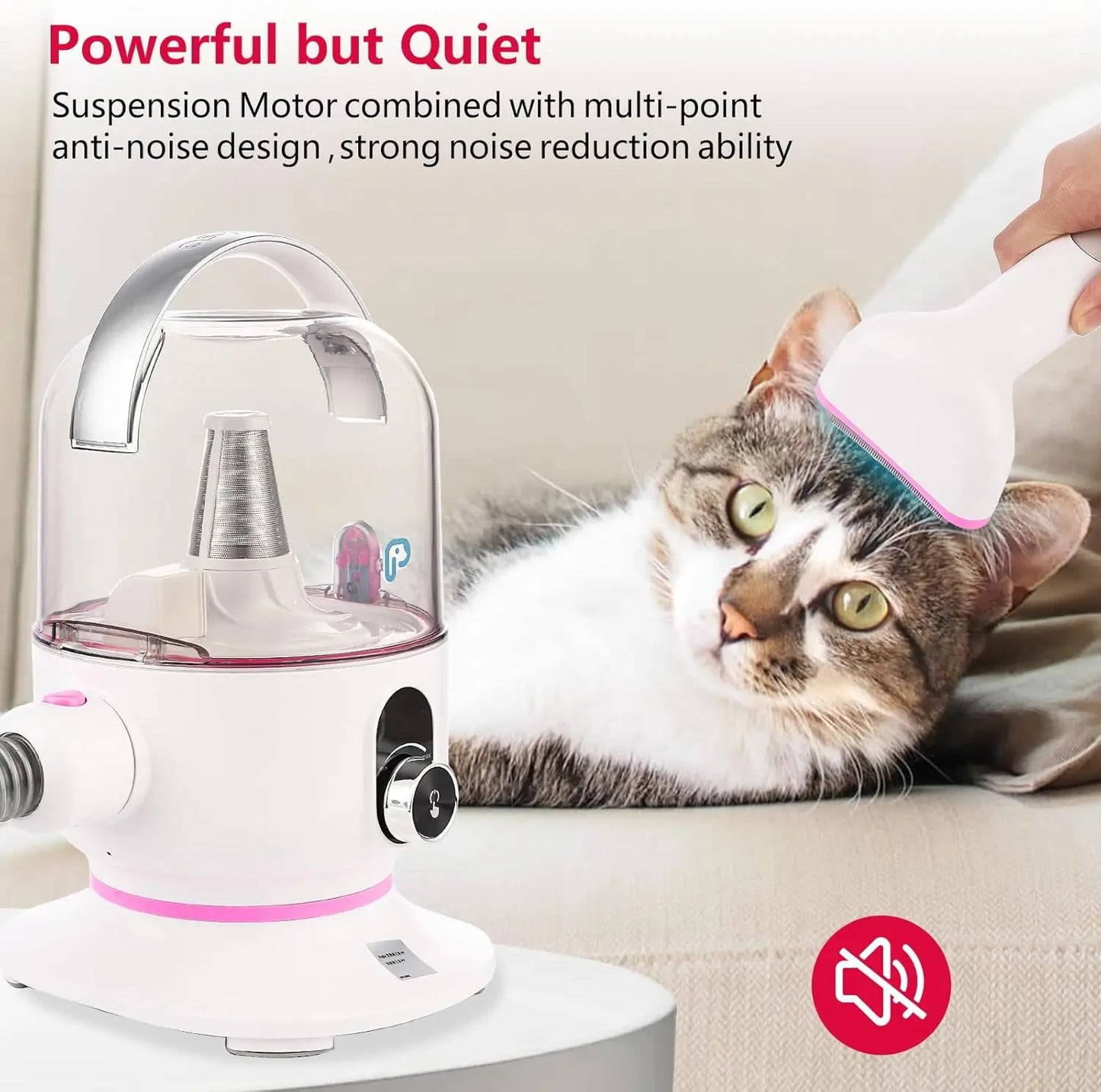 Multi-Functional Pet Grooming Kits Hair Vacuum For Dogs, Cats & More