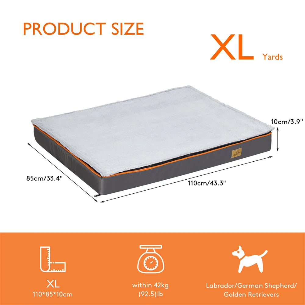 Premium Orthopedic Memory Foam Dog Bed Waterproof Oxford Cloth Available in Multiple Sizes