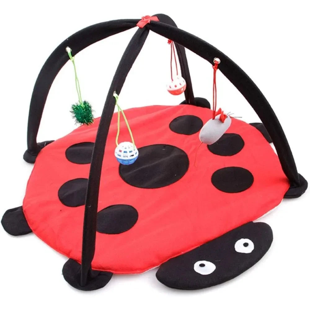 Cat Tent Activity Center with Hanging Toys for Exercise and Play Ideal for Kittens and Small Breeds