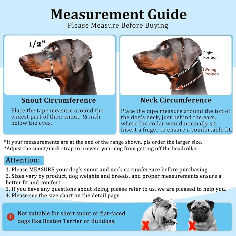 No Pull Dog Training Halter Adjustable Head Collar