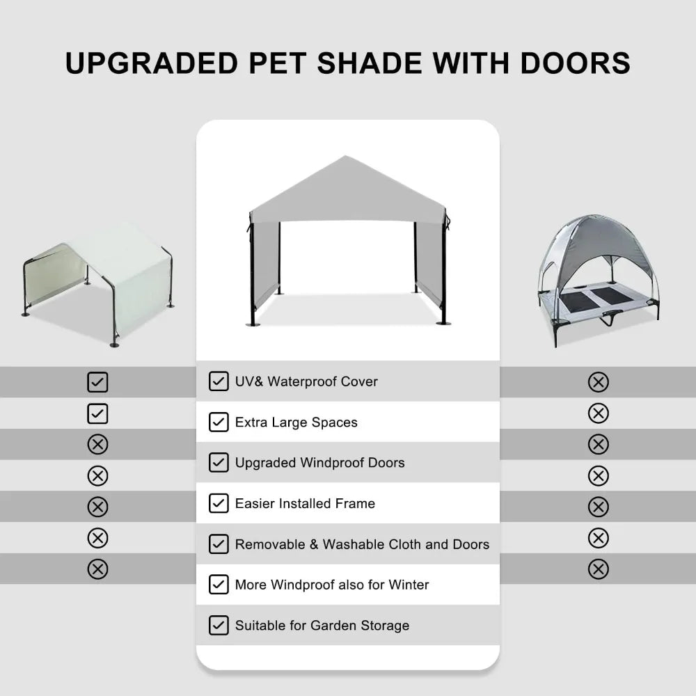 XLarge Outdoor Dog House 4x4 Waterproof Canopy Shelter for Large Dogs