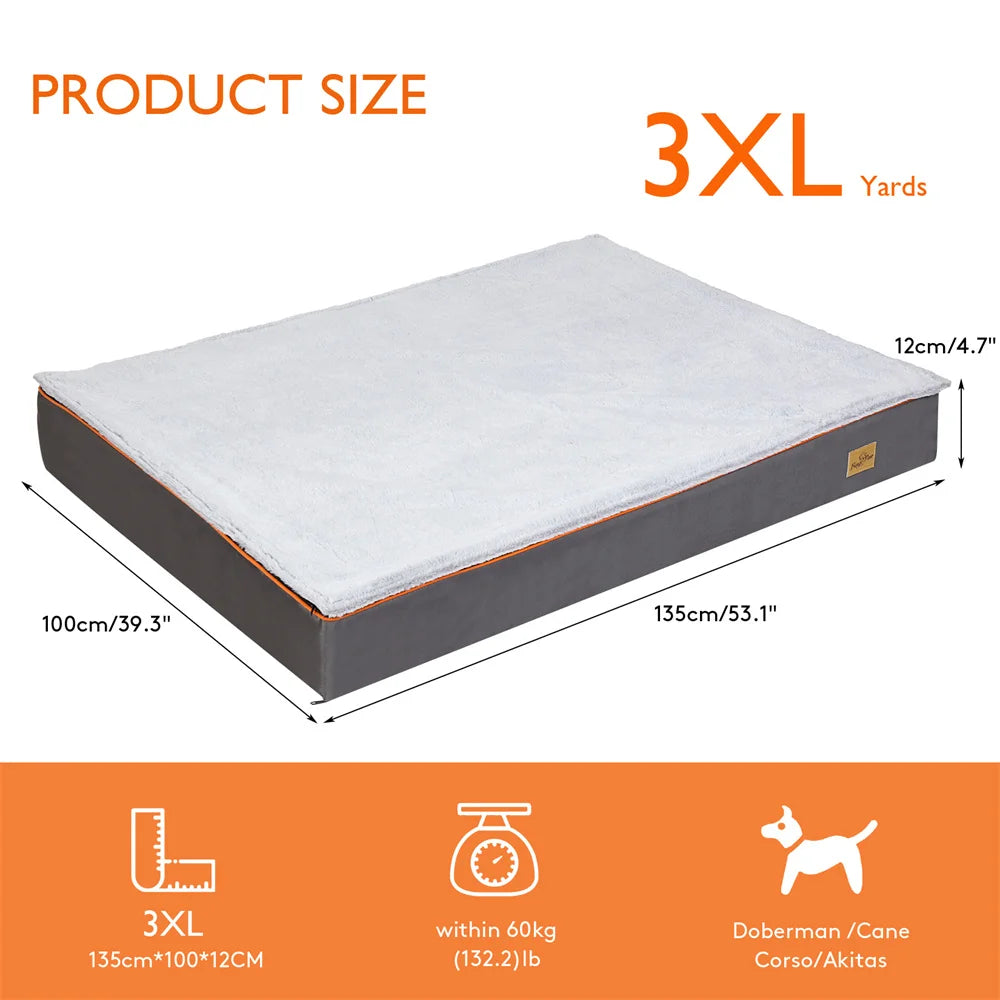 Premium Orthopedic Memory Foam Dog Bed Waterproof Oxford Cloth Available in Multiple Sizes