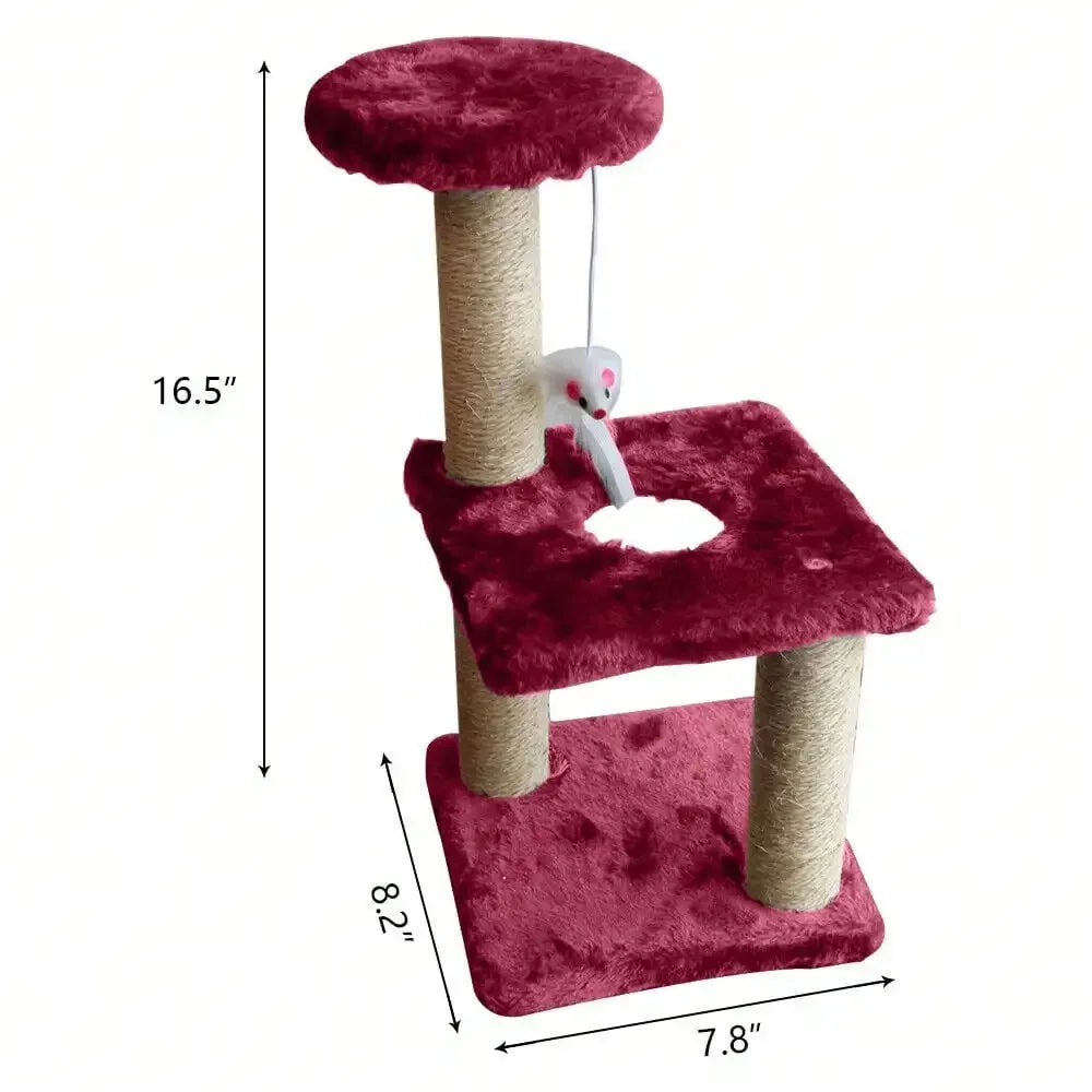 Cat Tree Condo Tower Activity Center with 2 Level Sisal Scratching Posts and Cozy Perches