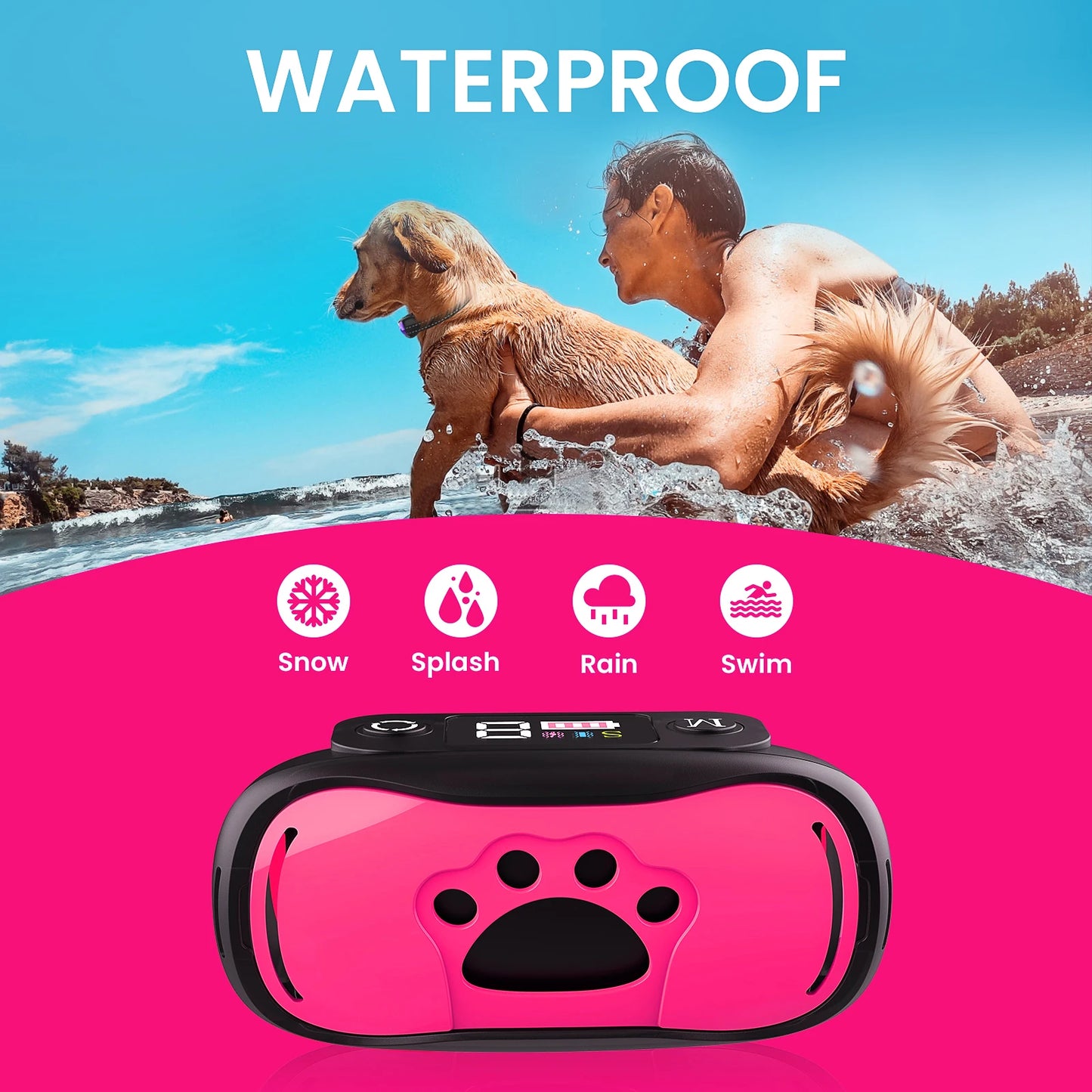 Rechargeable Bark Collar Anti Barking Training Collar