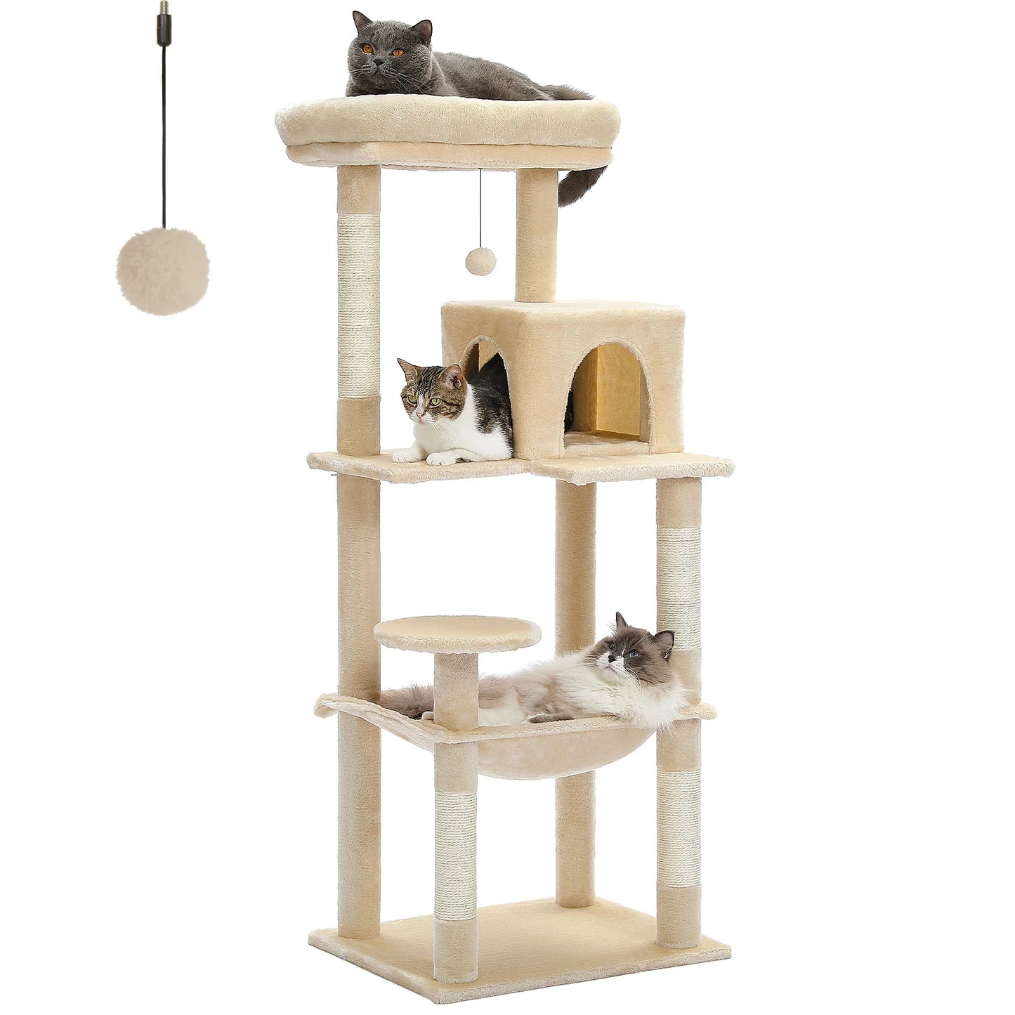Cat Tree for Indoor Cats 5-Level Cat Tower for Large Cats