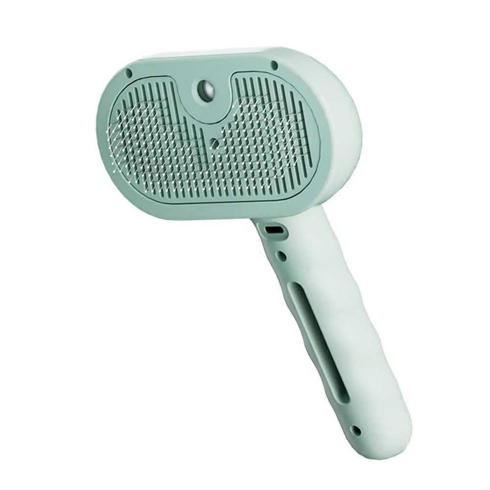 3 in 1 Cat Steam Brush Rechargeable Pet Grooming Brush with Release Button for Cats Dogs and Small Animals