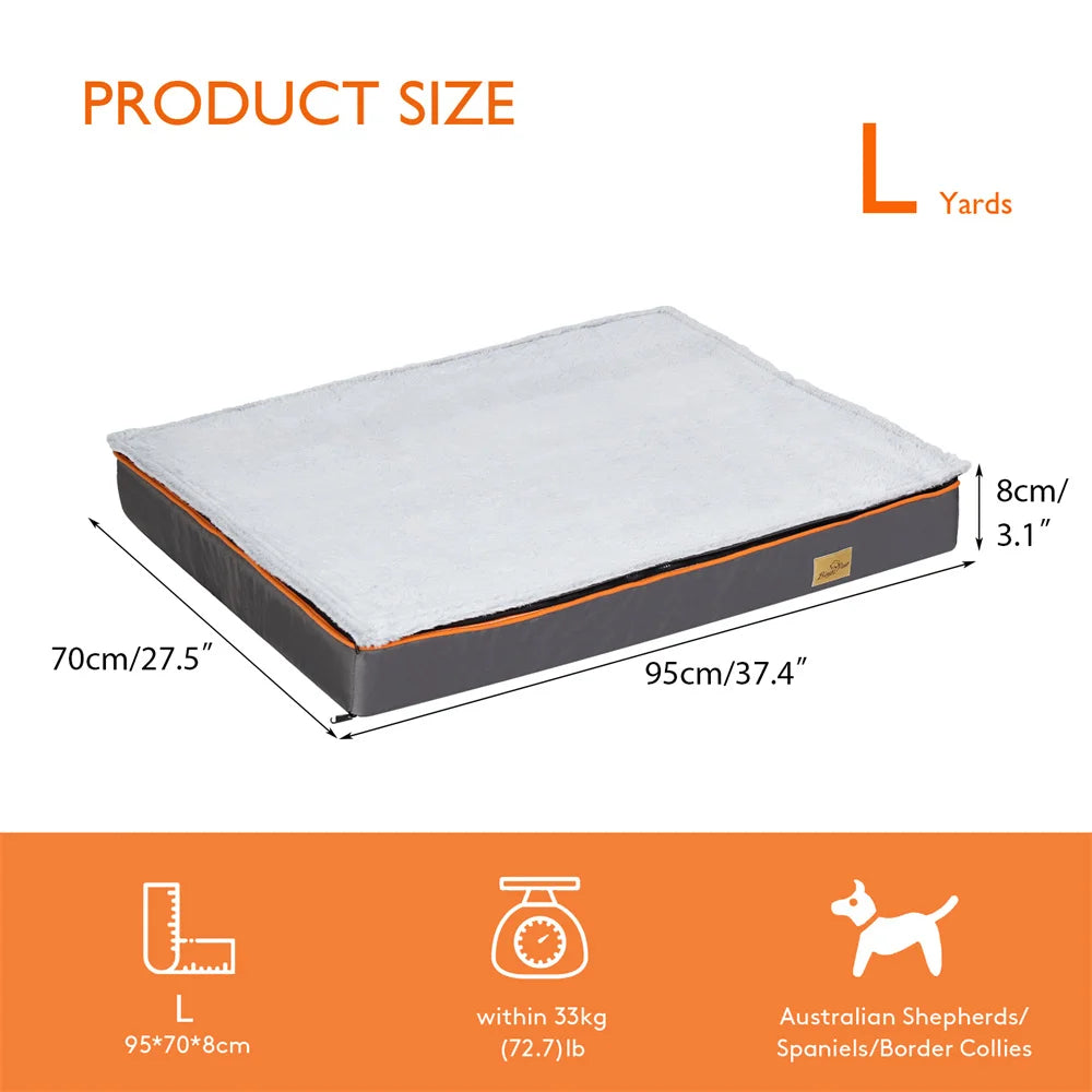 Premium Orthopedic Memory Foam Dog Bed Waterproof Oxford Cloth Available in Multiple Sizes