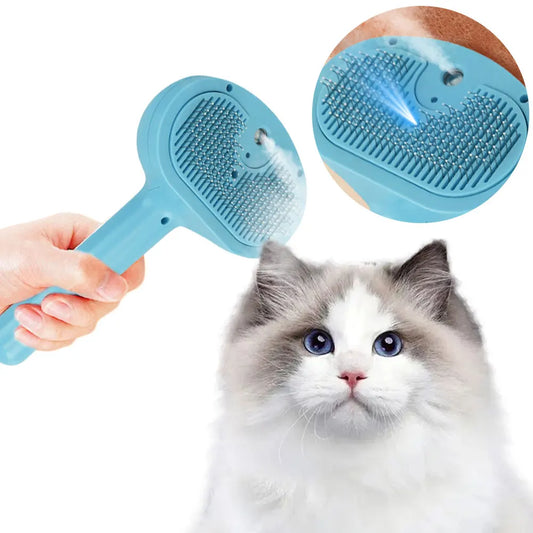 Electric Dog or Cat Grooming Brush Steamy Brush for Massage Pet Grooming Removing Tangled and Loose Hair Multi-Functional