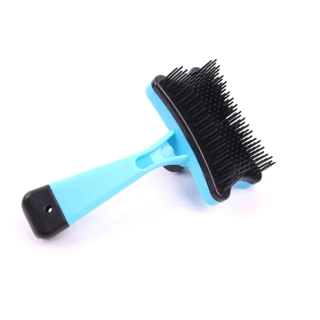 Plastic Push Brush for Cat and Dogs Pet Grooming Bath Brush Hair Remover