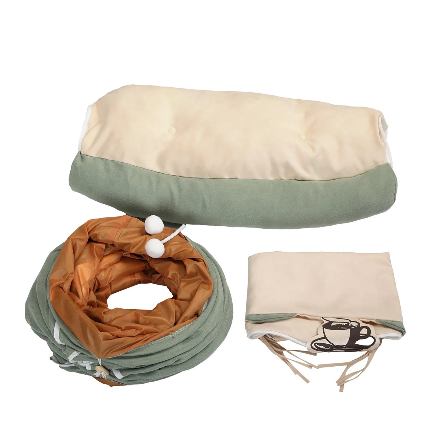 Cat’s Telescopic Tunnel Cushioned Bed