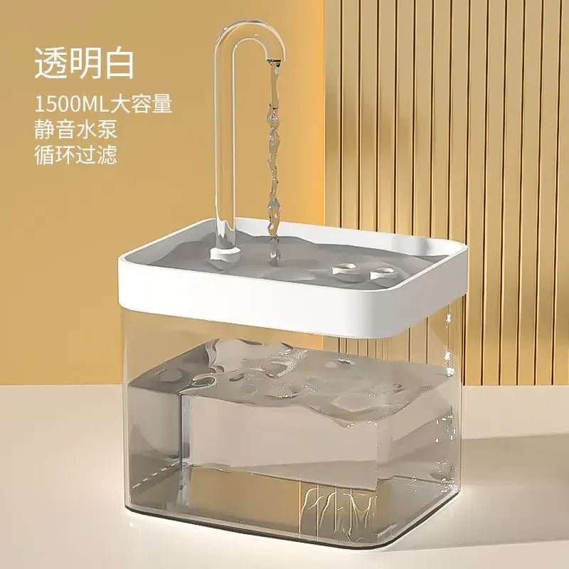 Fully Transparent 1.5L Water Fountain