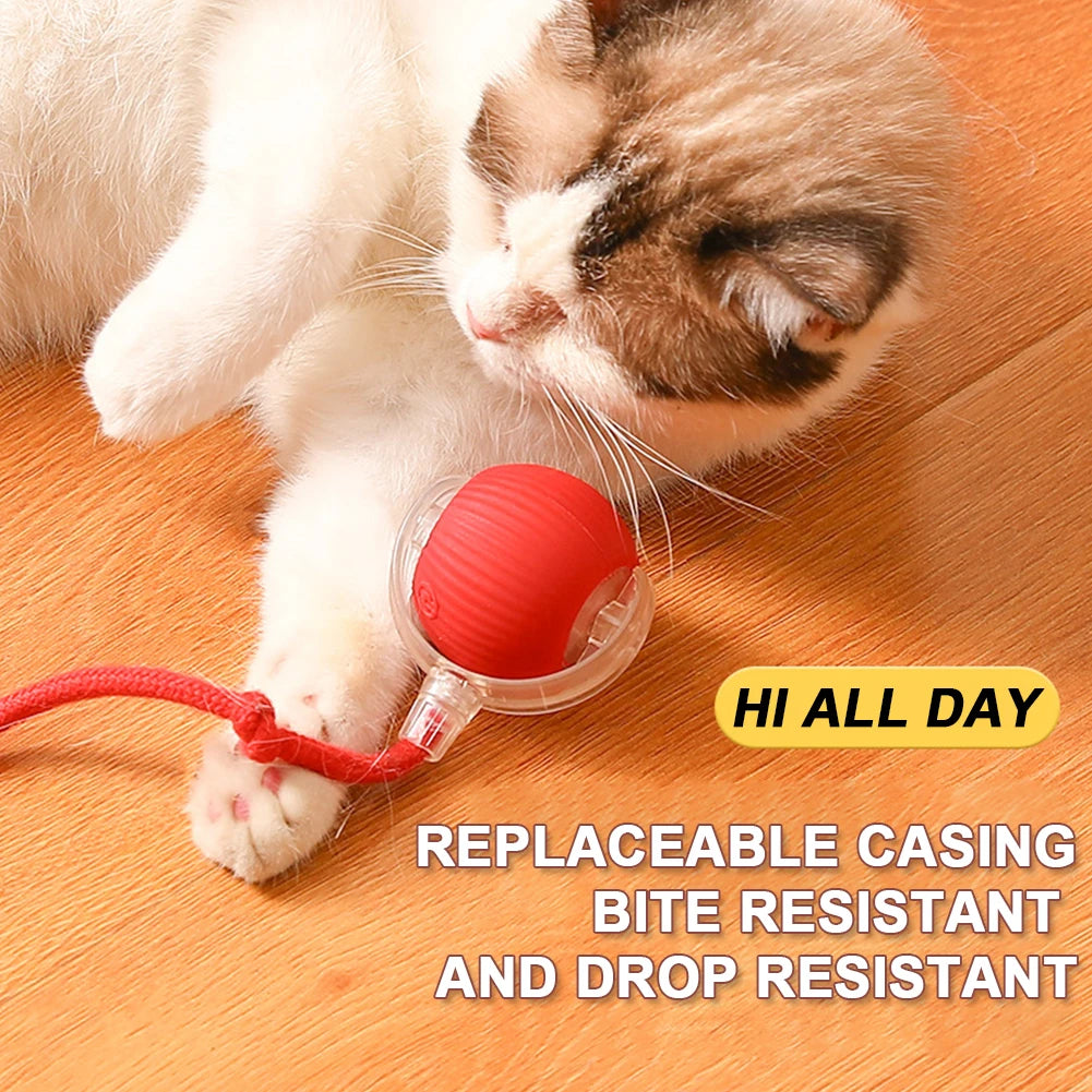 1-6PCS Smart Cat Toy Interactive Electric Cat Ball