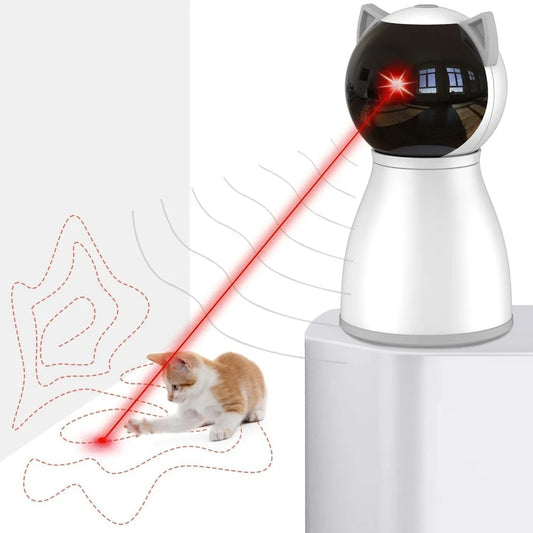 Laser Cat Toys for Indoor Cats, Real Random Trajectory Motion, Activated Rechargeable Automatic Cat Laser Toy