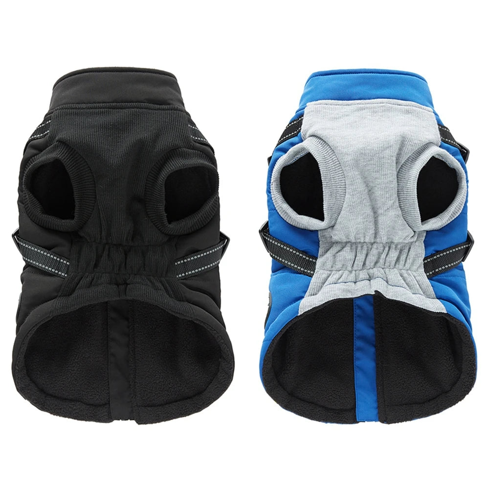 Waterproof Warm Dog Jacket With Harness Reflective Winter Coat For All Sizes