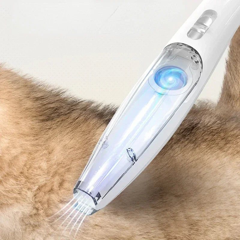 Pet Electric Hair Suction And Shaving Tool With Light For Cats And Dogs Hair Trimmer And Grooming Supplies