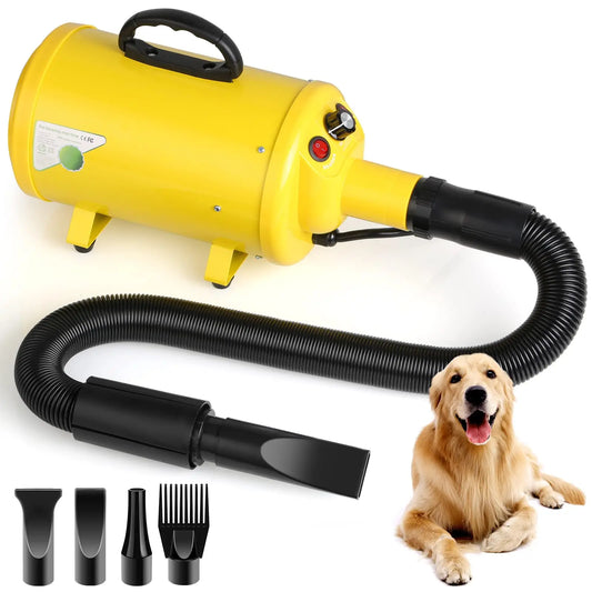 Dog Hair Dryer 3.8HP 2800W Powerful Pet Grooming Blower with Heat and Adjustable Speed