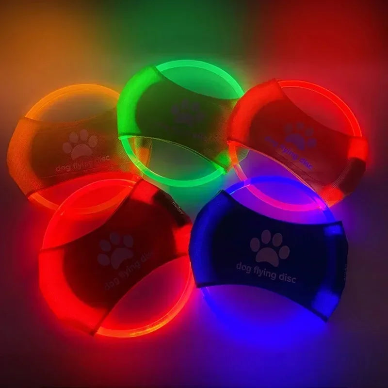 Dog Flying Discs 3 Modes Light Glowing LED luminous Training Interactive Toys