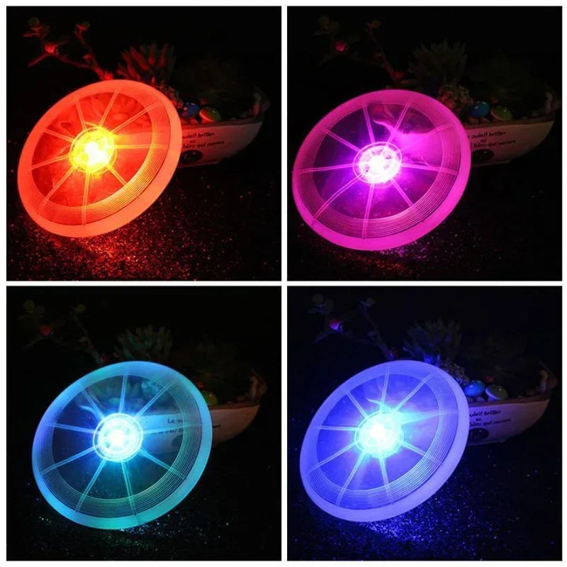 Eco Friendly LED Flying Disc Dog Toy For Training Outdoor Chew