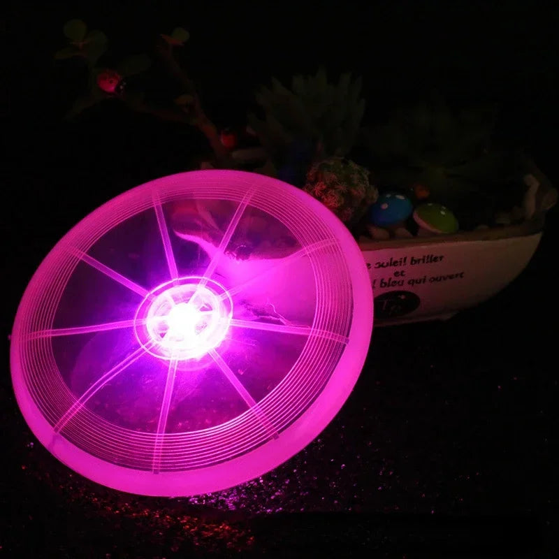 Eco Friendly LED Flying Disc Dog Toy For Training Outdoor Chew