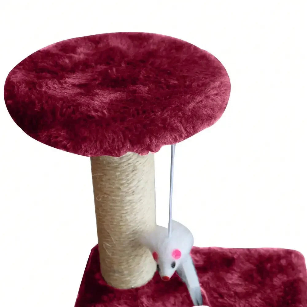 Cat Tree Condo Tower Activity Center with 2 Level Sisal Scratching Posts and Cozy Perches