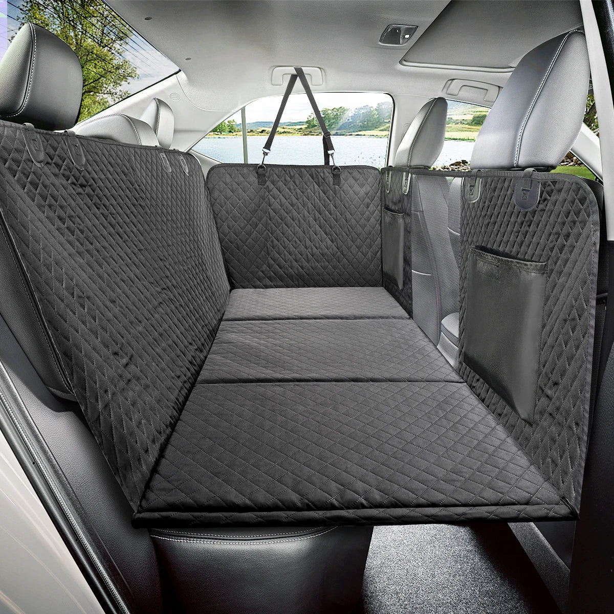 Dog Car Back Seat Extender Cover Hammock Protector For Pets Waterproof