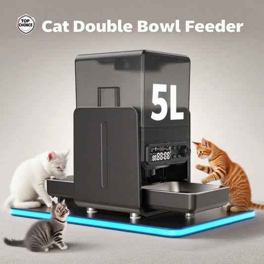Automatic Pet Feeder for Cats and Dogs with Timed Portions 5L