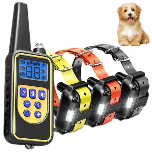 Electric Dog Training Collar, Waterproof With Remote Control Rechargeable Anti Barking Device All Dogs Size