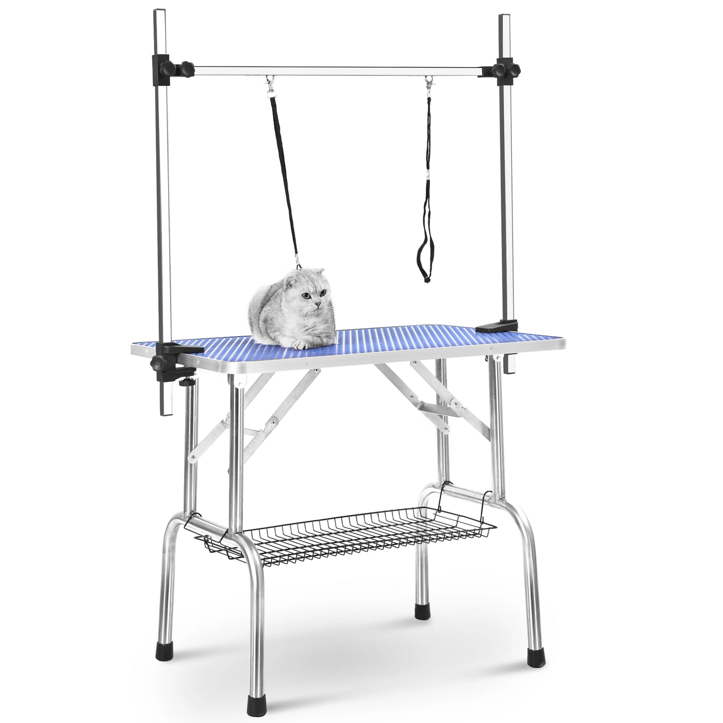 36"-46" Professional Dog Pet Grooming Table Adjustable Heavy Duty Portable w/Arm & Noose & Mesh Tray