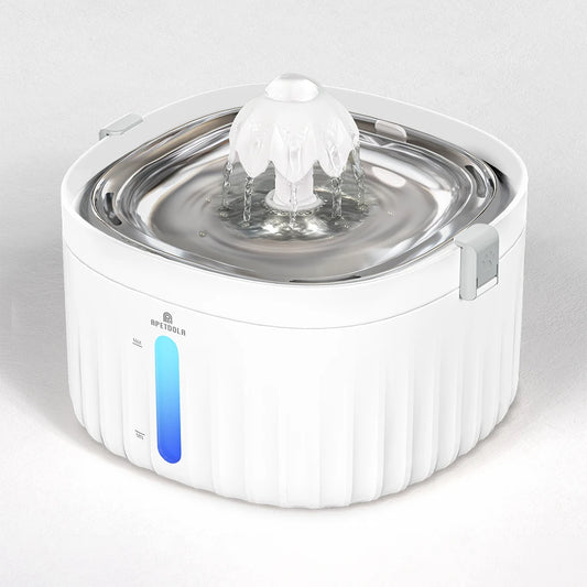 Pet Water Fountain Automatic Pet Water Dispenser for Cats Dogs with Stainless Steel Tray 6-level Filtering System fp10