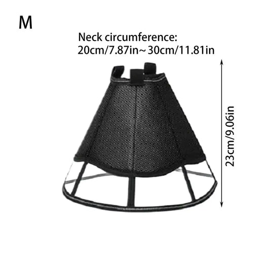 Dog Recovery Cone Comfortable Adjustable Neck Cone Wound Care Visible Wrap Anti-Lick Shield Breathable Pet Collar Anti-Bite