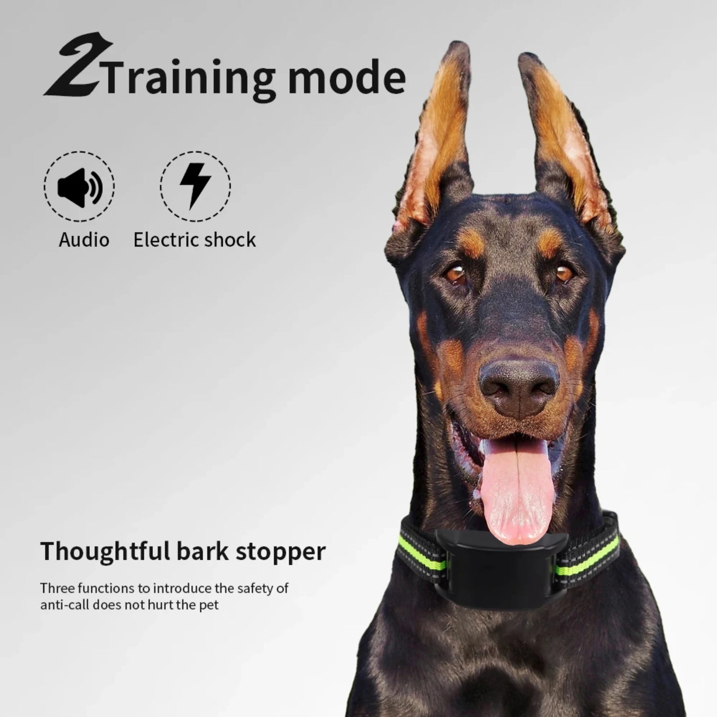 Dog Auto Anti-Bark Collar USB Rechargeable Training Collars Safety Static Shock Humane