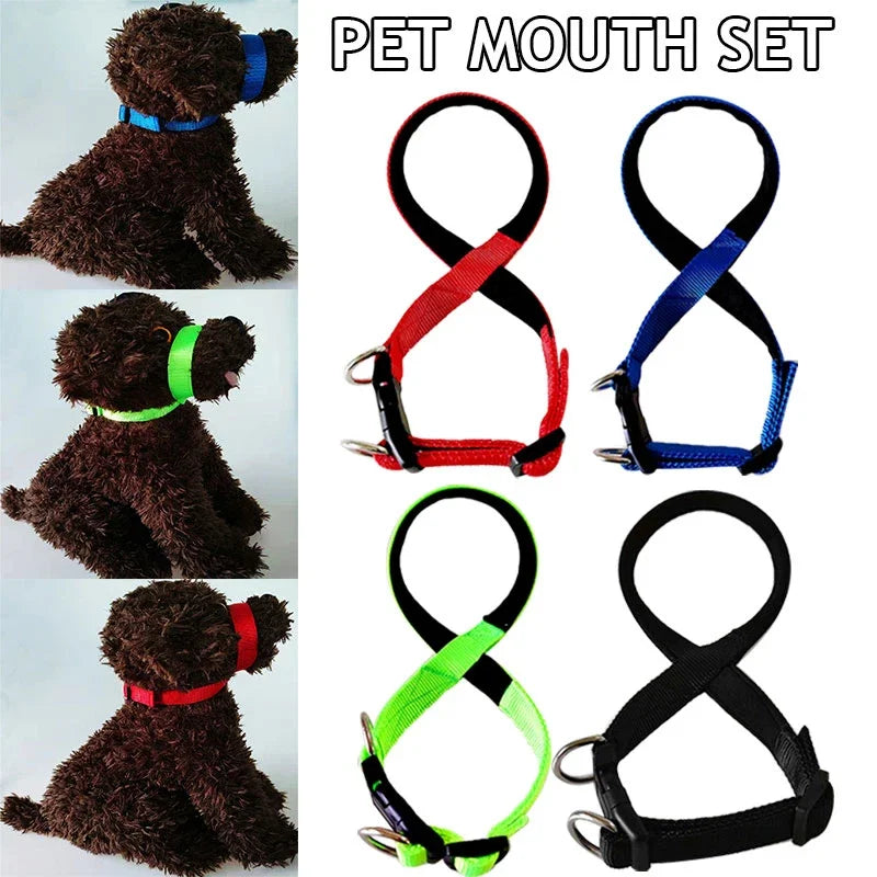 Training Durable Dog Muzzle Anti-bite Muzzle Dog Collar Harness