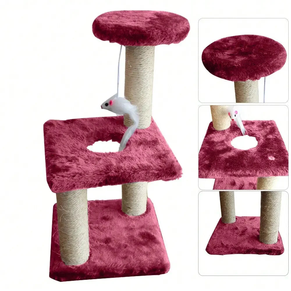 Cat Tree Condo Tower Activity Center with 2 Level Sisal Scratching Posts and Cozy Perches