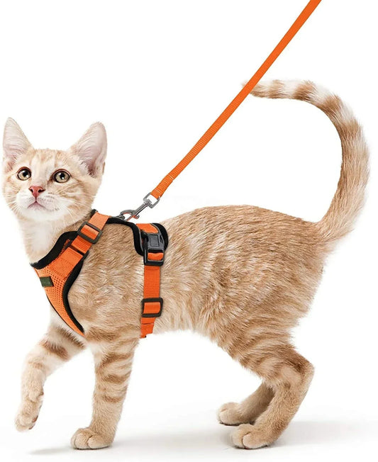 ATUBAN Reflective Breathable Cat Harness And Leash Walking