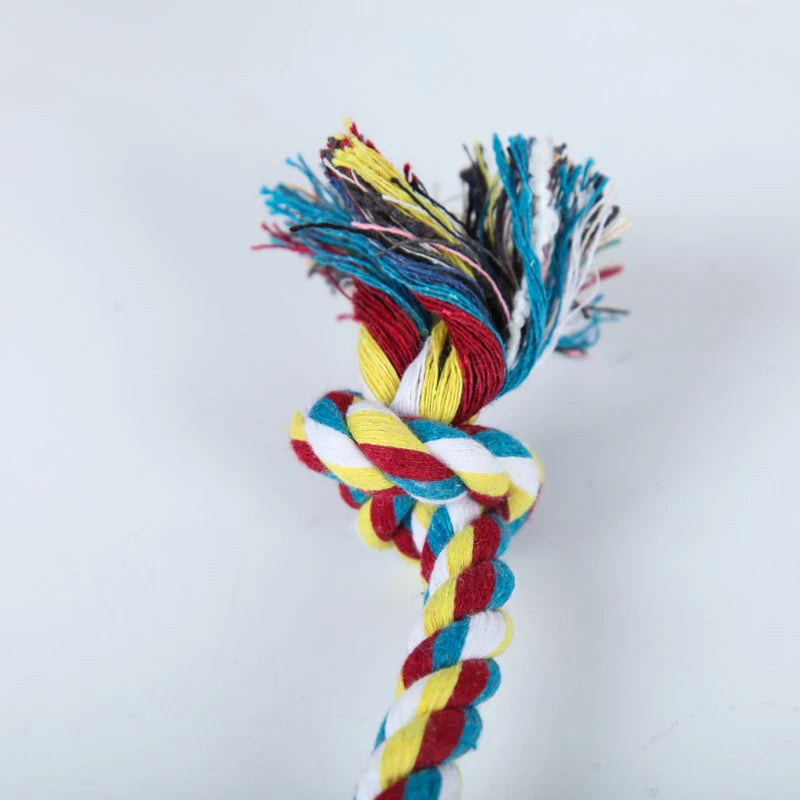 Engaging and Vibrant Double Knot Durable Cotton Rope Dog Toy