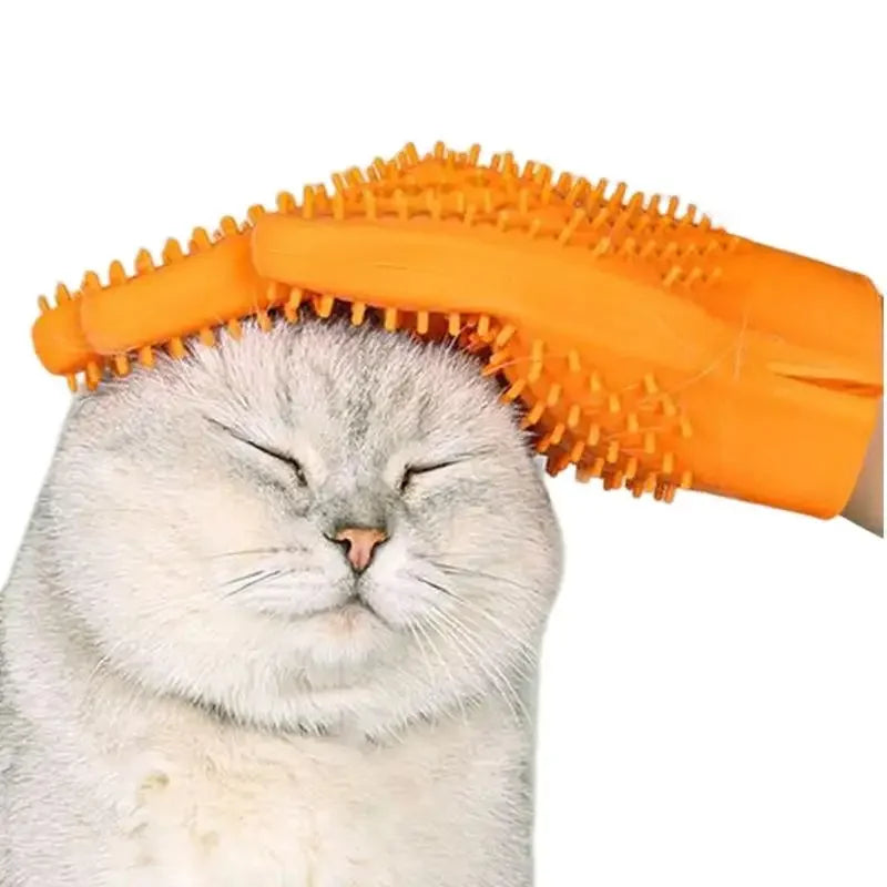 Silicone Pet Grooming Glove Double Sides Cat Dog Hair Remover Brush Comb Deshedding Bathing Washing Cleaning Supplies Comb