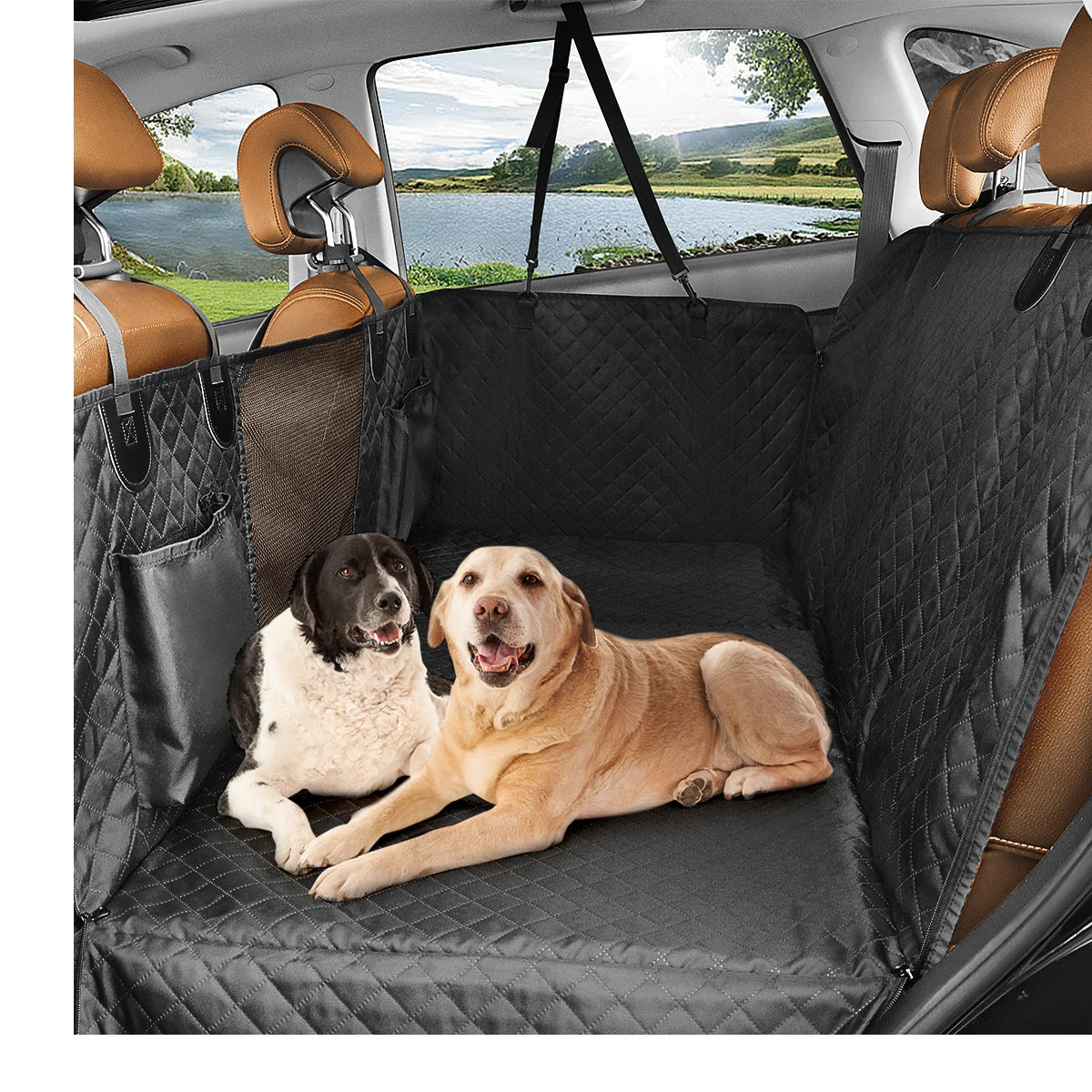 Dog Car Back Seat Extender Cover Hammock Protector For Pets Waterproof