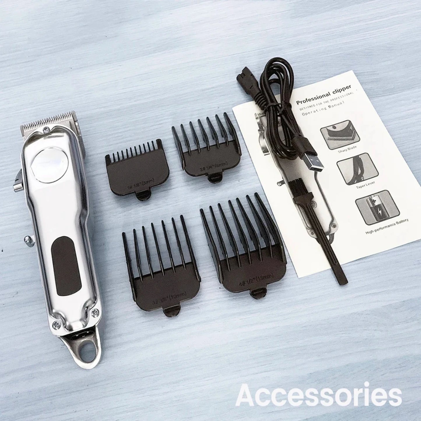 High-Quality All-Metal Rechargeable Dog Clippers.