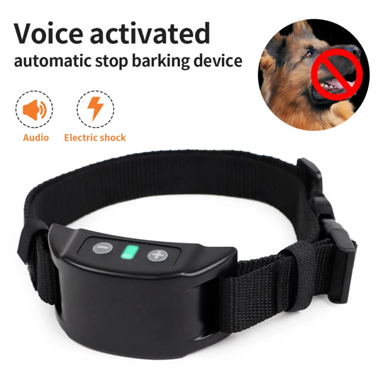 Dog Auto Anti-Bark Collar USB Rechargeable Training Collars Safety Static Shock Humane