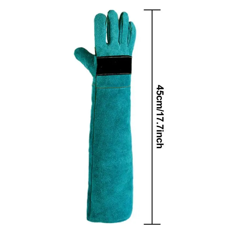 Pet Gloves Durable Anti-Bite Leather Protective Gloves Dog Cat Cutting-proof