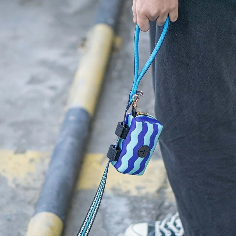 Elevate Your Daily Walks with Luxurious Black Neoprene Leash Holder