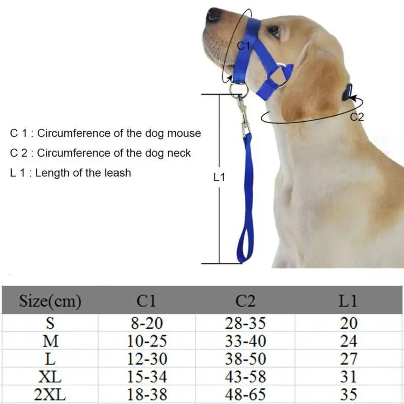 Creative Dog Halter Halti Training Head Collar Gentle Leader Harness Nylon Breakaway