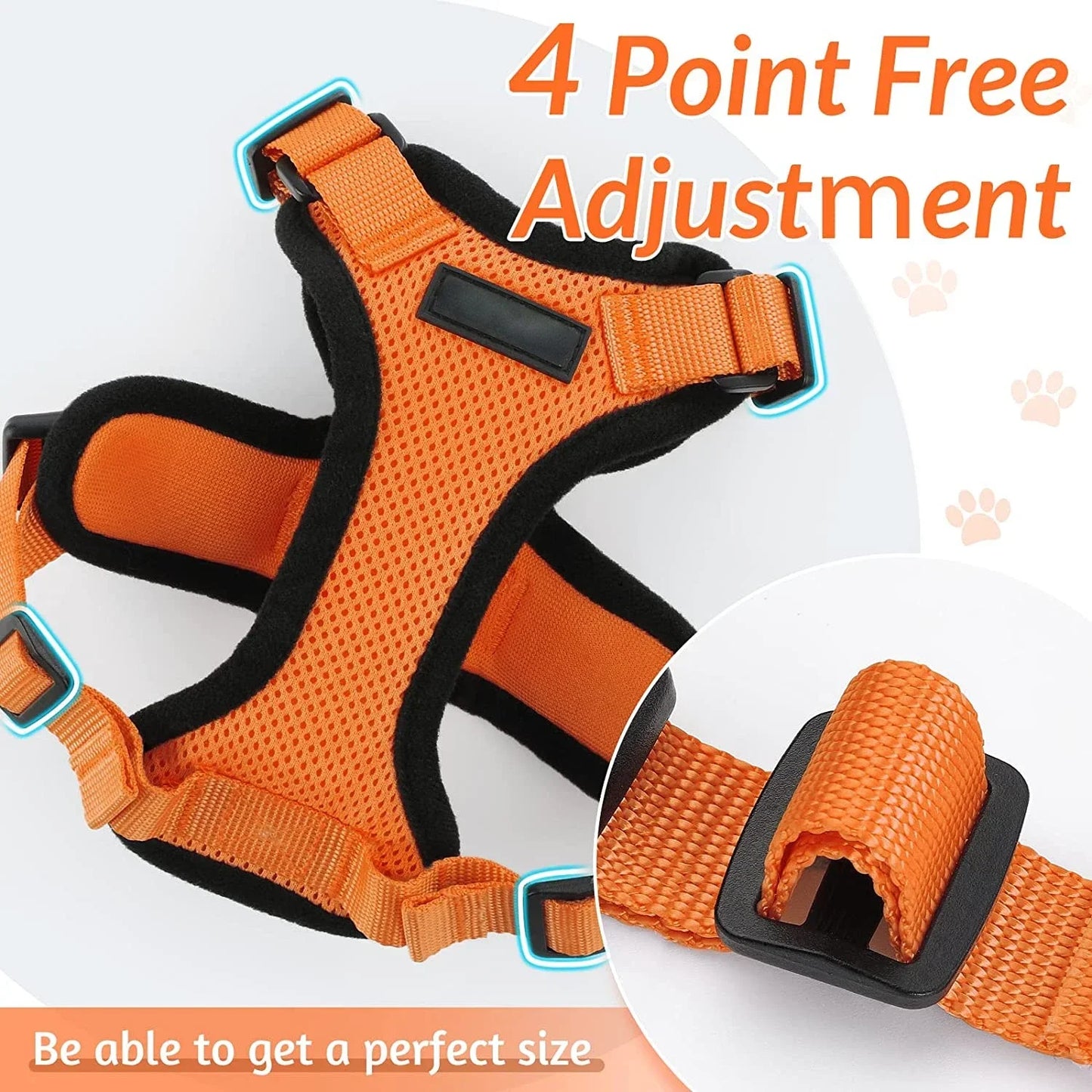 ATUBAN Reflective Breathable Cat Harness And Leash Walking