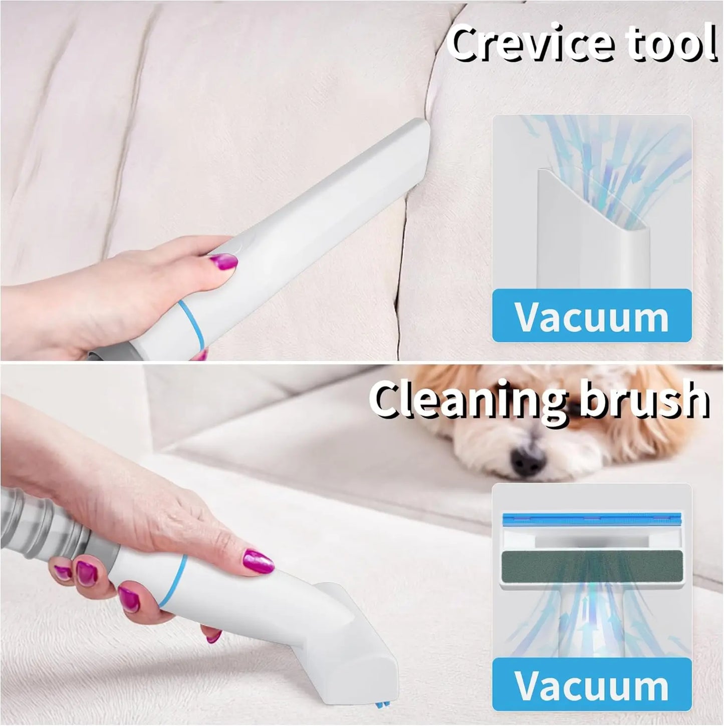 Hair Vacuum & Pet Grooming Vacuum, Dog Grooming Kit, Dog Clippers & Dog Brush For Shedding With 5 Pet Grooming Tools, Low